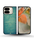 Creslia vintage teal stripes phone case - vintage teal stripes phone case google pixel 9 pro fold