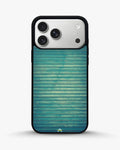 Creslia vintage teal stripes phone case - vintage teal stripes phone case iphone 17 pro max