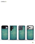 Creslia vintage teal stripes phone case - vintage teal stripes phone case mobile banner