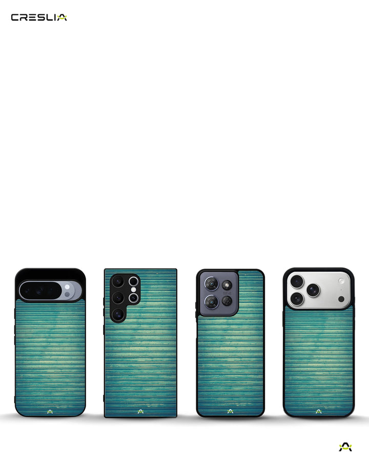 Creslia vintage teal stripes phone case - vintage teal stripes phone case mobile banner