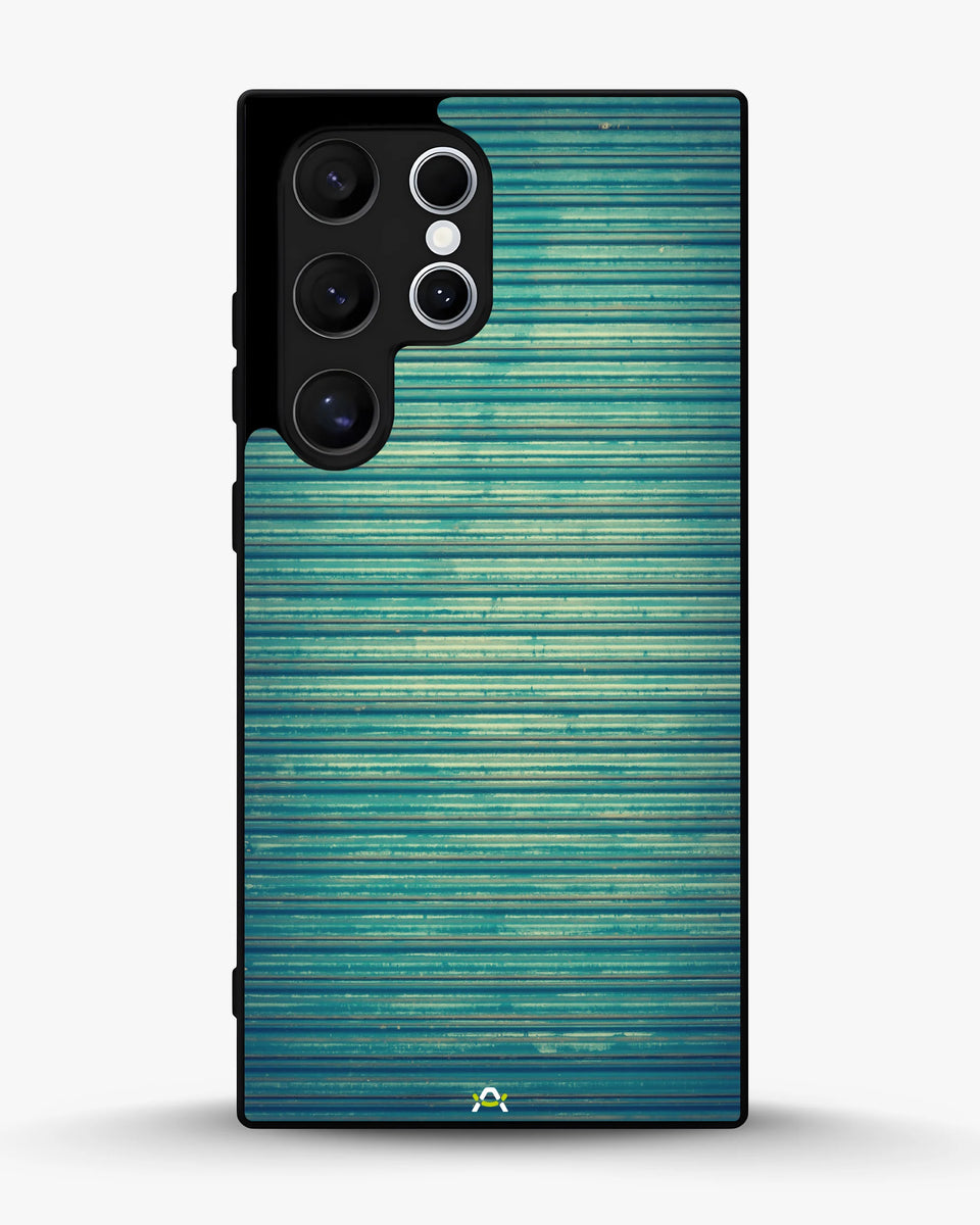 Creslia vintage teal stripes phone case - vintage teal stripes phone case samsung galaxy s22 ultra