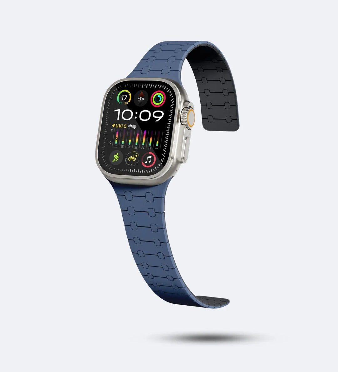 Creslia Magnetic Link Silicone Band for Apple Watch – Blue - Creslia