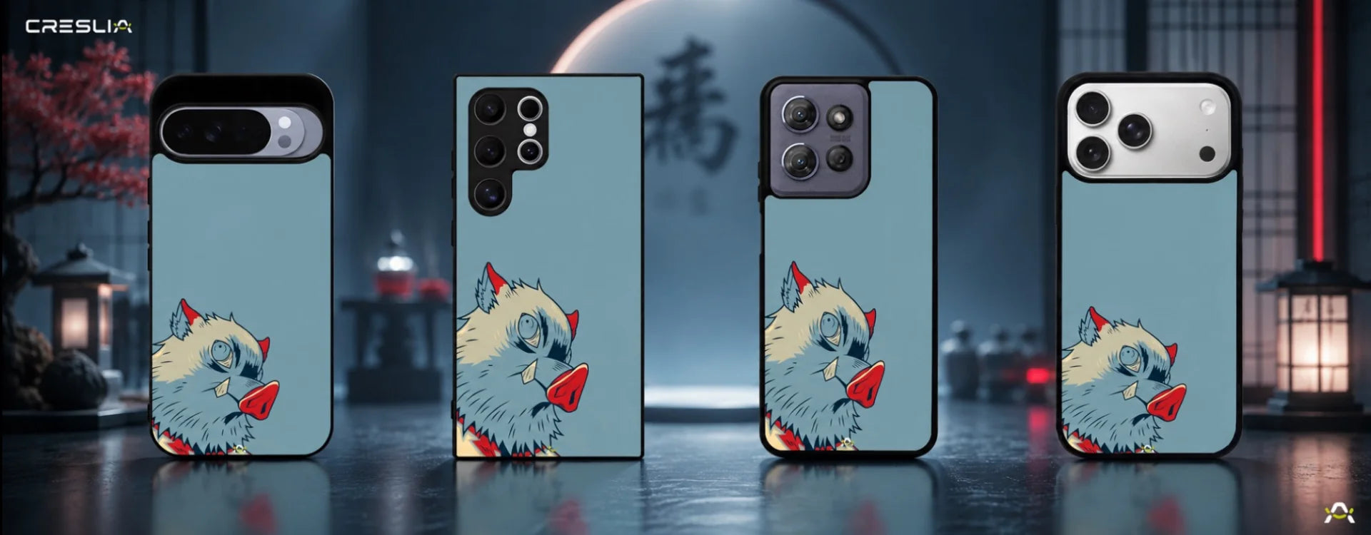 Creslia wolf graphic phone case - wolf graphic phone case desktop banner