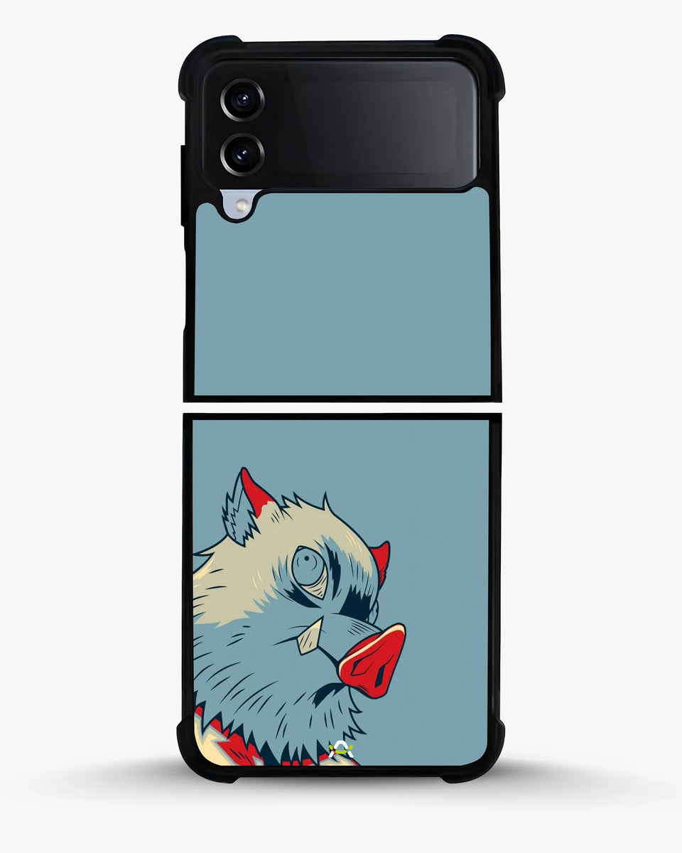 Creslia wolf graphic phone case - wolf graphic phone case samsung galaxy z flip 4