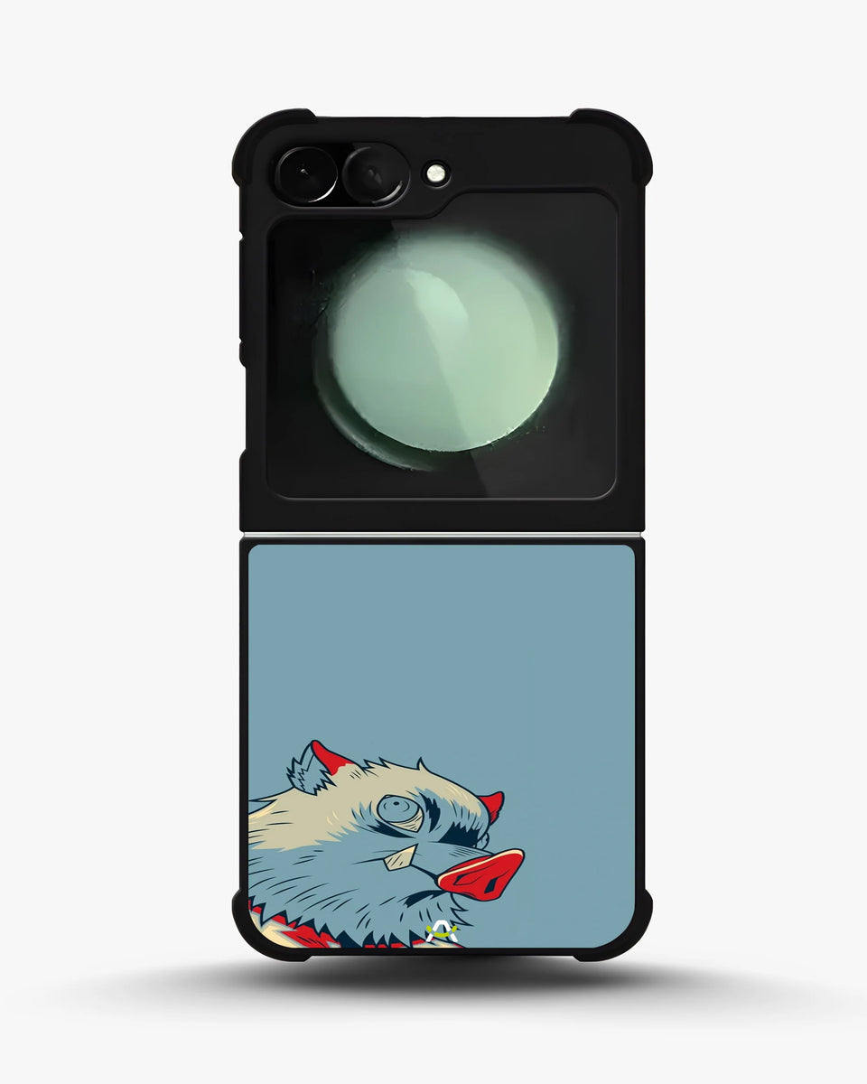 Creslia wolf graphic phone case - wolf graphic phone case samsung galaxy z flip 6