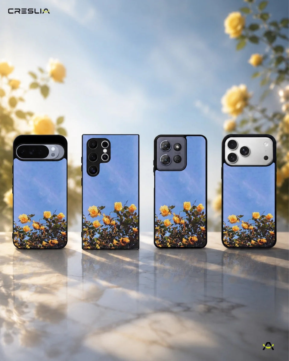 Creslia yellow roses sky phone case - yellow roses sky phone case mobile banner
