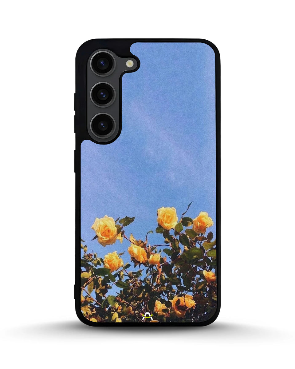 Creslia yellow roses sky phone case - yellow roses sky phone case samsung galaxy s23 plus