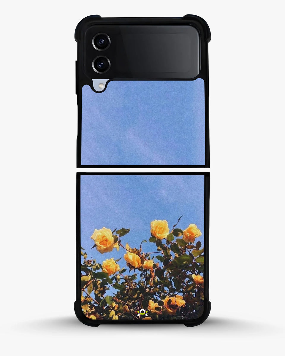 Creslia yellow roses sky phone case - yellow roses sky phone case samsung galaxy z flip 4
