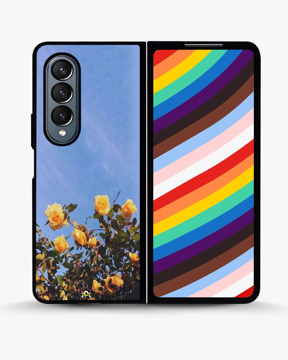Creslia yellow roses sky phone case - yellow roses sky phone case samsung galaxy z fold 4