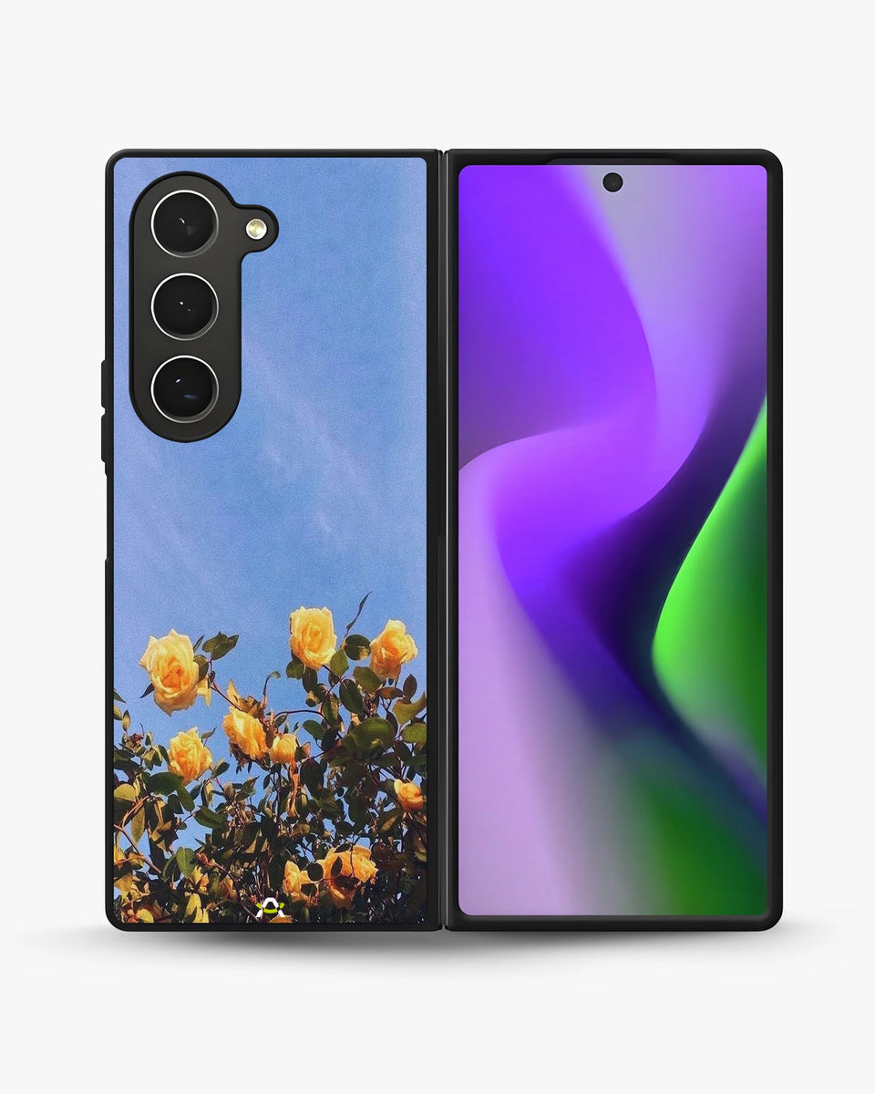 Creslia yellow roses sky phone case - yellow roses sky phone case samsung galaxy z fold 6